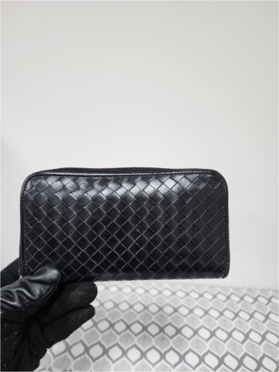 Bottega Veneta Handbags - Authentic BOTTEGA VENETA Nappa Intrecciato Zip Around Wallet Black
